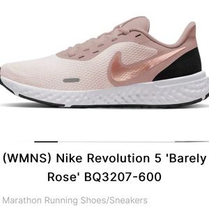 Nike Women’s Revolution Pink Running Shoes Size 10 Barely Rose Gold
